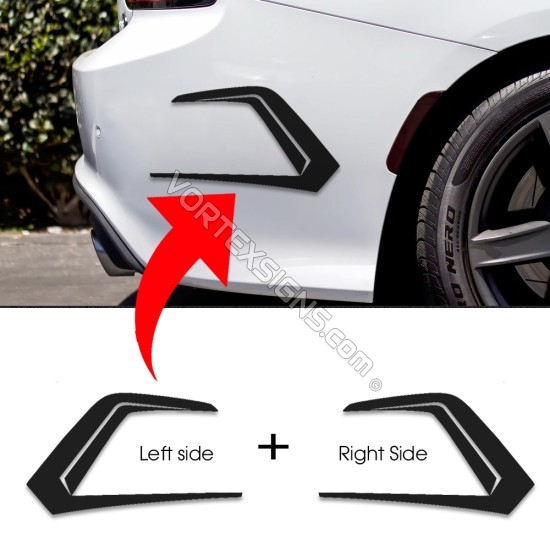 Custom bumper vent Wings decorative sticker