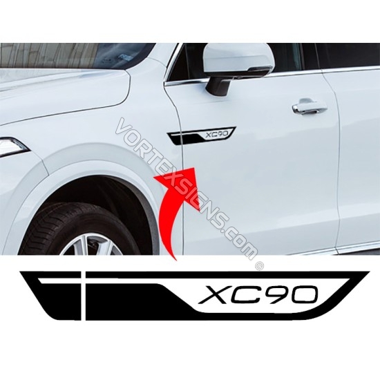 Volvo Xc90 Xc60 Door molding exterior accessory Wings decal