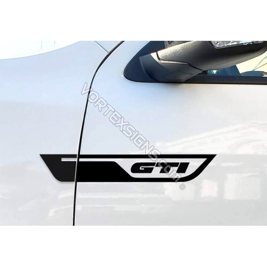 vw r line under mirror Door molding exterior accessory Wings decal