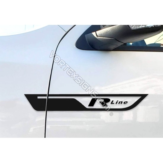 vw r line under mirror Door molding exterior accessory Wings decal