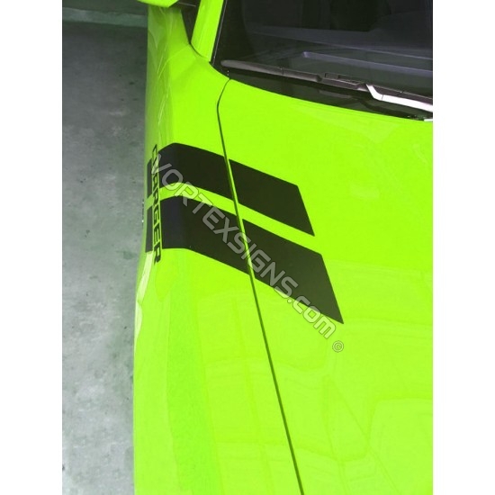 Custom Text Fender Stripes sticker