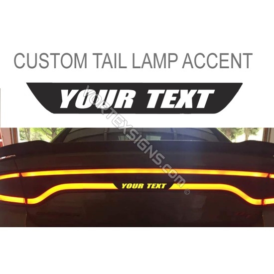 Custom Text Tail light lamp Accent Decal sticker