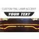 Custom Text Tail light lamp Accent Decal sticker