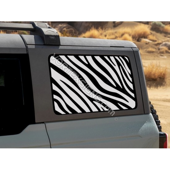 zebra print window decal for ford bronco