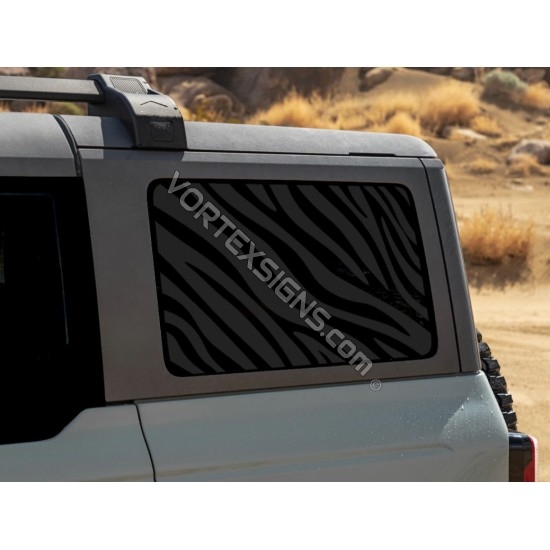 zebra decal for Bronco 6g quarterpanel window