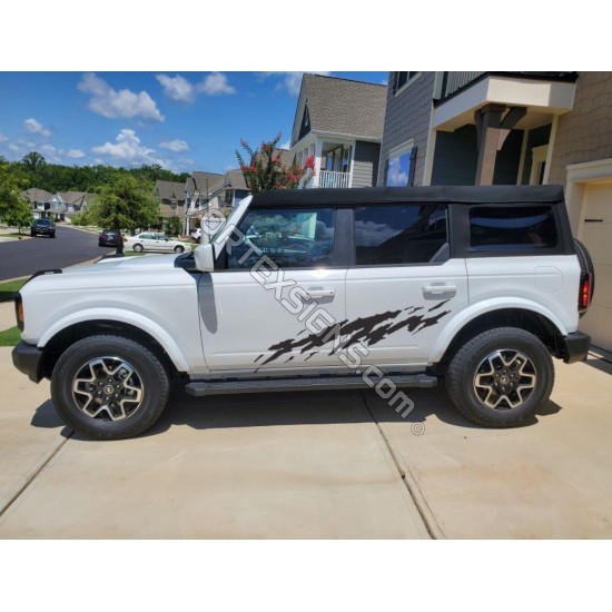 ford bronco mud splash look vinyl decals