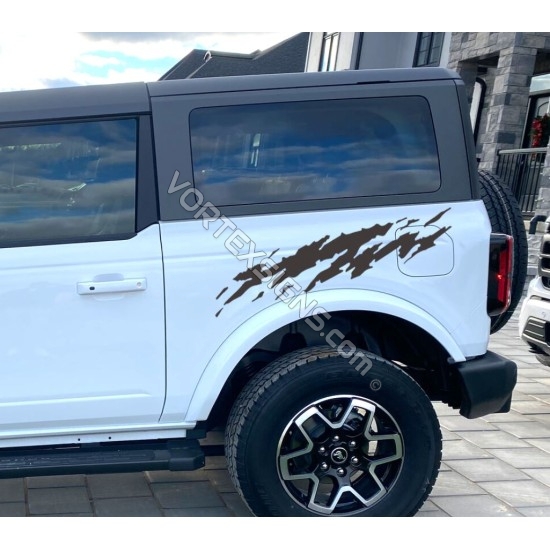 ford bronco mud splash look vinyl decals