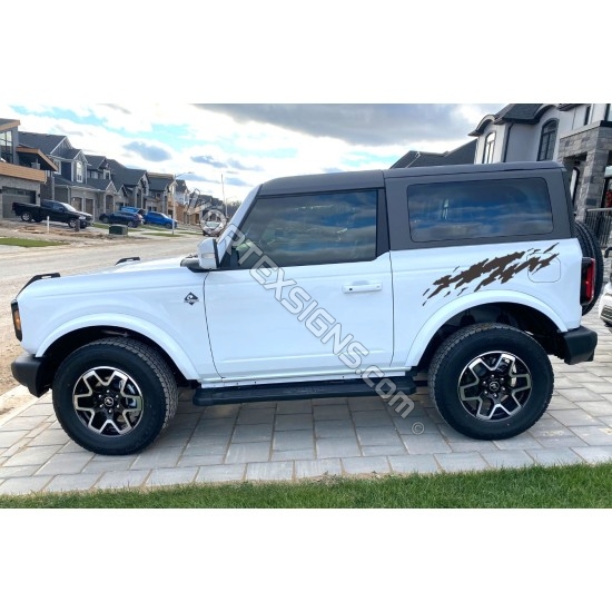 ford bronco mud splash look vinyl decals