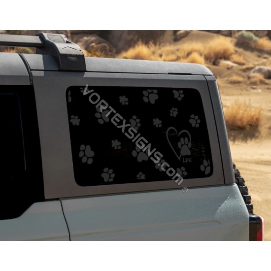 pet paws animal dog lover bronco window sticker