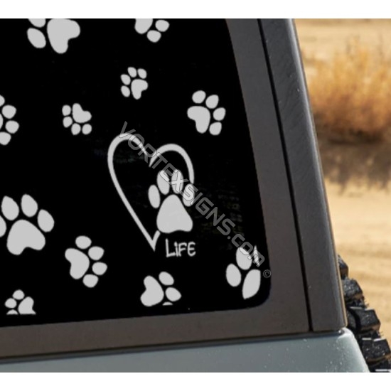 pet paws animal dog lover bronco window sticker