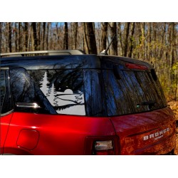 Forest Trees Quarter Panel Window Decal for Bronco Sport - v11