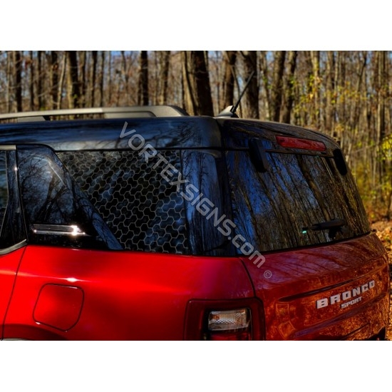 Ford Bronco Sport Hexagon quarter panel rear window vinyl decal