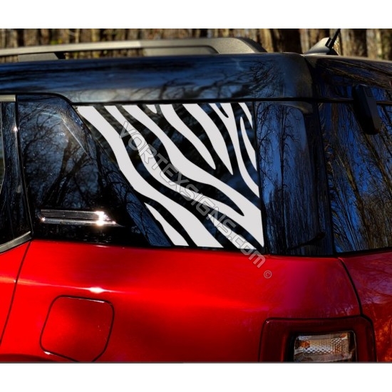 zebra decal for Bronco Sport quarterpanel window