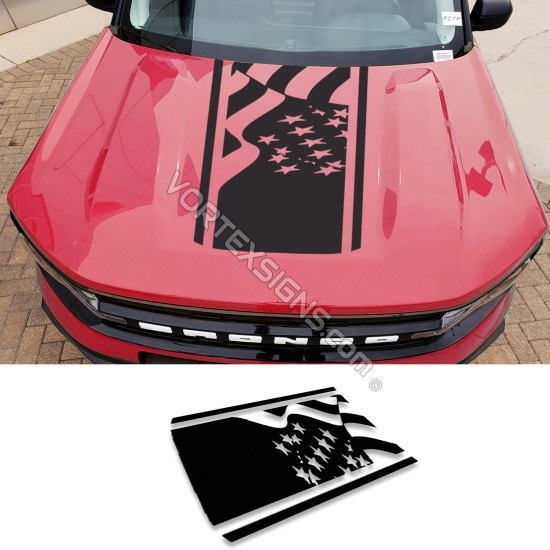 american flag hood graphics ford bronco sport 2022