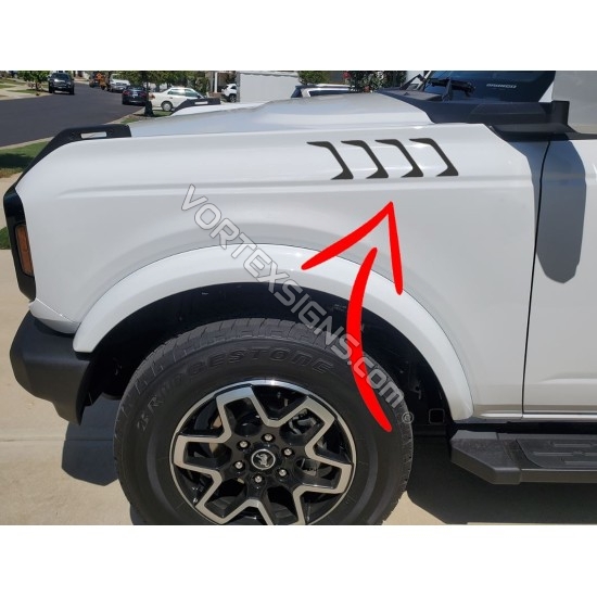 fender vent louvers for ford bronco 6g