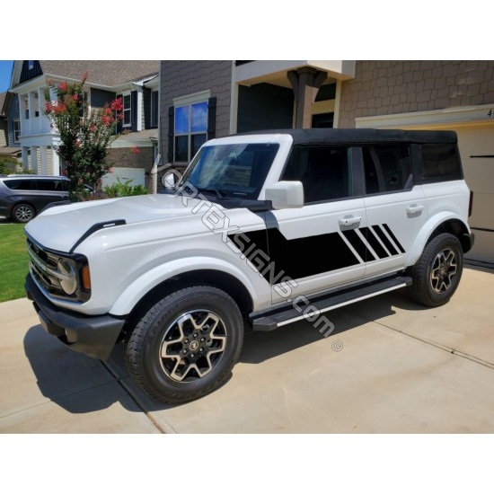 Ford bronco side vinyl stripes