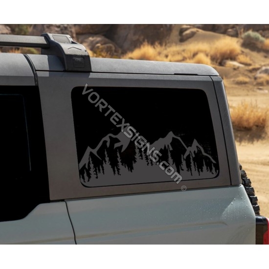3rd Window Trees and Forest  for Ford Bronco 6G - V5 sticker