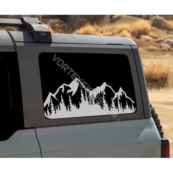 3rd Window Trees and Forest  for Ford Bronco 6G - V5 sticker