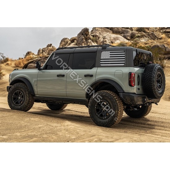 3rd Window American Flag for Ford Bronco 6G - V1 sticker