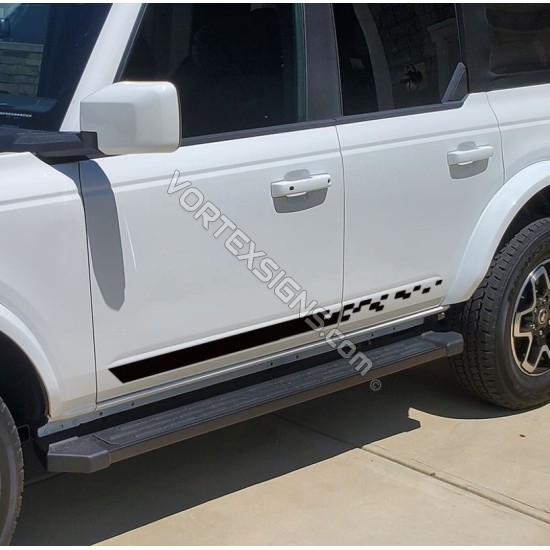 Body door stripes decals graphics for 6G Ford Bronco - v1 sticker