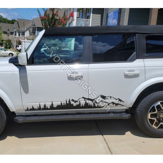 mountain trees ford bronco graphics