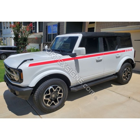 Ford bronco retro side stripes