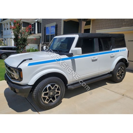 Ford bronco retro side stripes