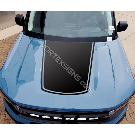vinyl black decal for the hood of ford bronco sport