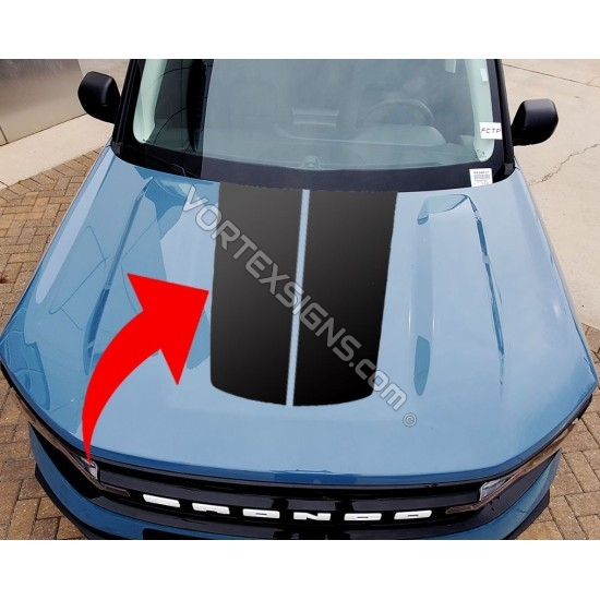 Vinyl Hood Flag Overlay graphics for Ford Bronco Sport sticker