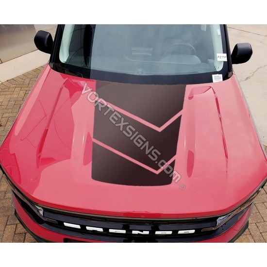 Vinyl Hood Flag Overlay graphics for Ford Bronco Sport - V1 sticker