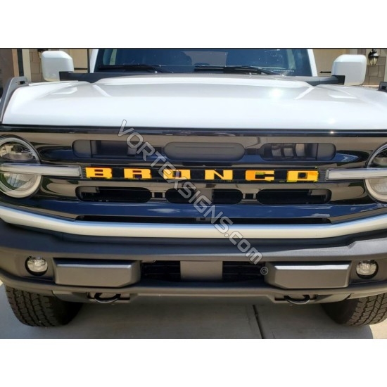 Vinyl Letters Overlay decal for Ford Bronco grille 6G 6 generation sticker