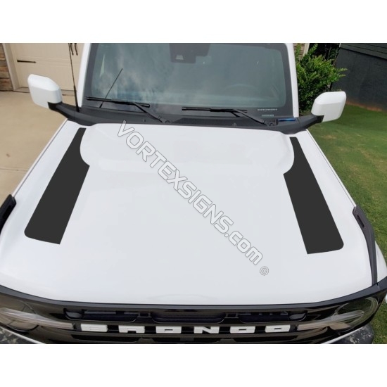 ford bronco hood graphic stripes