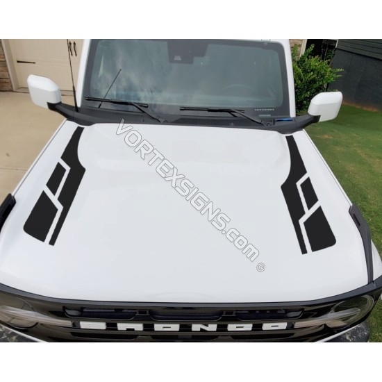 Hood accent stripes decal sticker for 6G Ford Bronco - v1 sticker