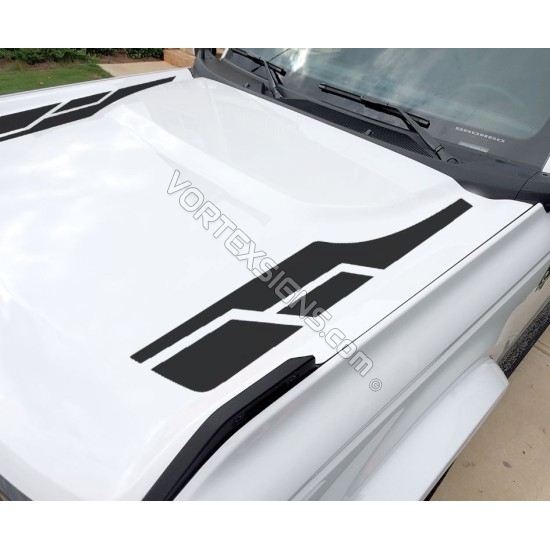 Hood accent stripes decal sticker for 6G Ford Bronco - v1 sticker