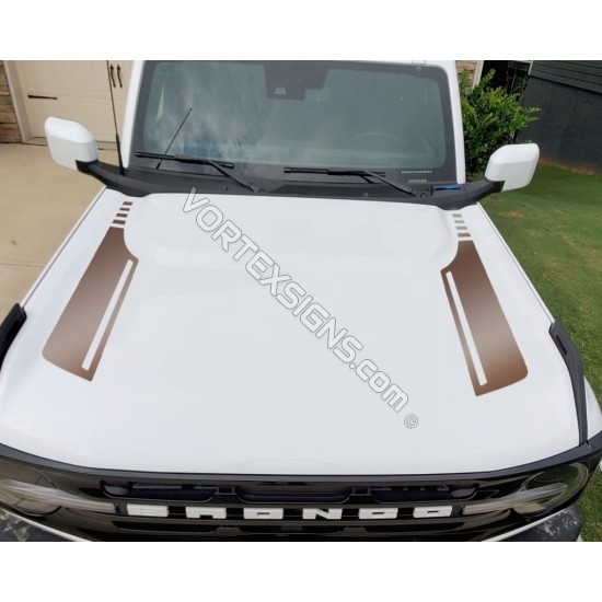 2021 bronco full size Hood accent stripes decal sticker for 6G Ford Bronco - v1 sticker