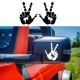 mirror Bronco Wave hand print decal in colors Ford Bronco Wave hand print sticker for your mirror
