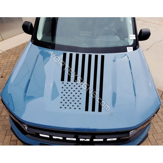 Vinyl  Hood Flag Overlay graphics for Ford Bronco Sport - V1 sticker