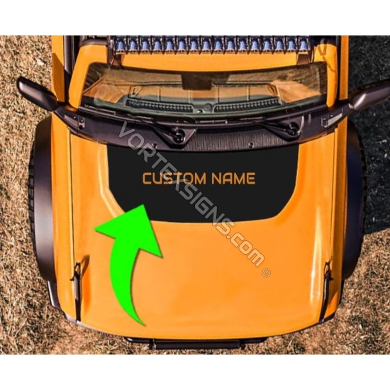 matte black Hood bump decal sticker for 6G Ford Bronco sticker