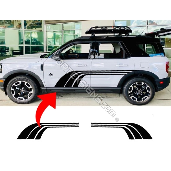 retro Ford Bronco Sport Door Body bottom stripe Graphic - 1 sticker