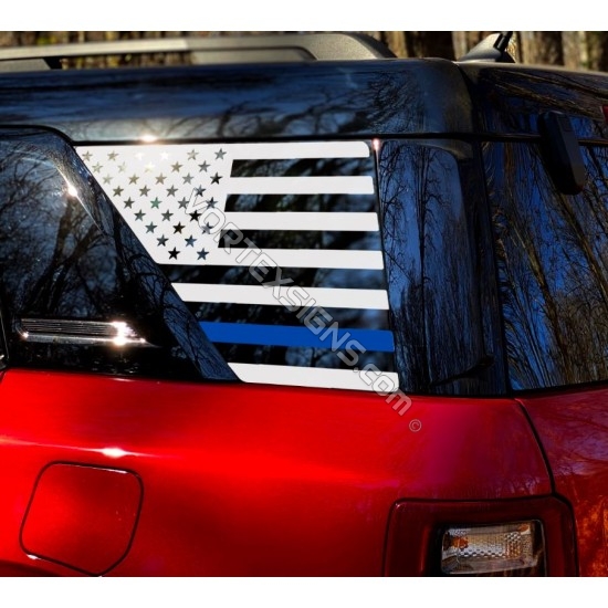 american flag bronco side window sticker