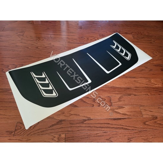 matte black Hood bump decal sticker 