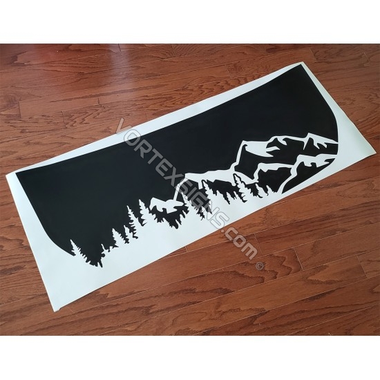 ford bronco hood cowl trees mountains graphics