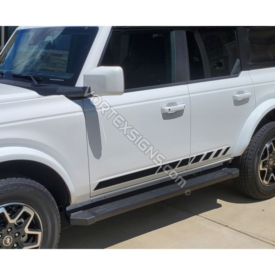 Body door stripes decals graphics for 6G Ford Bronco - v1 sticker