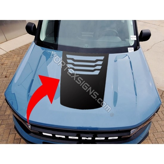 Vinyl Hood Flag Overlay graphics for Ford Bronco Sport sticker