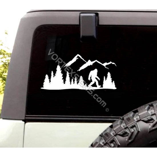 Big Foot Sasquatch Decal rear window sticker