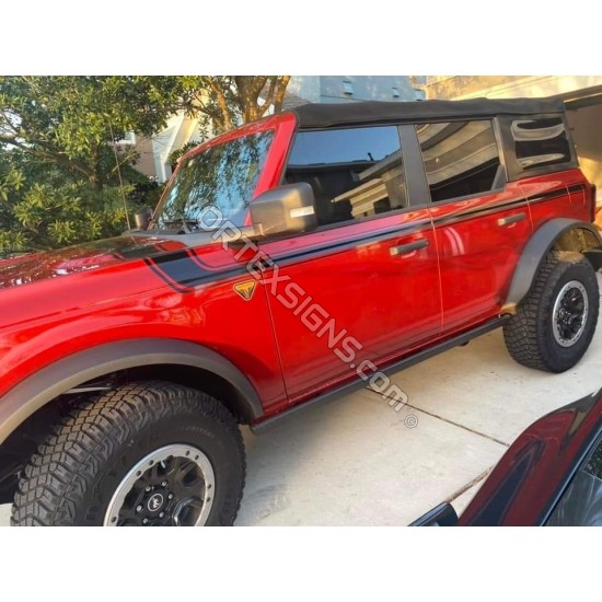 Ford bronco retro stripes