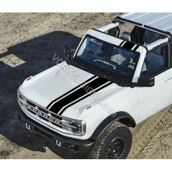 Ford Bronco hood and body stripes graphics