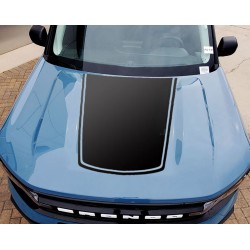 Matte Black Hood vinyl graphics for Ford Bronco Sport