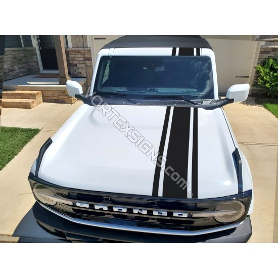 Ford Bronco hood and body stripes graphics