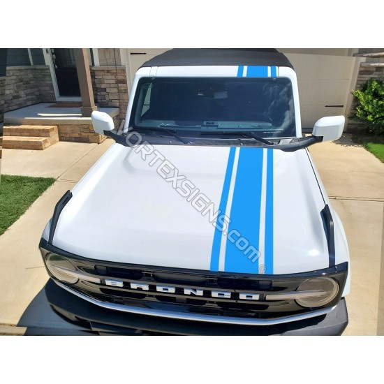 Ford Bronco hood and body stripes graphics